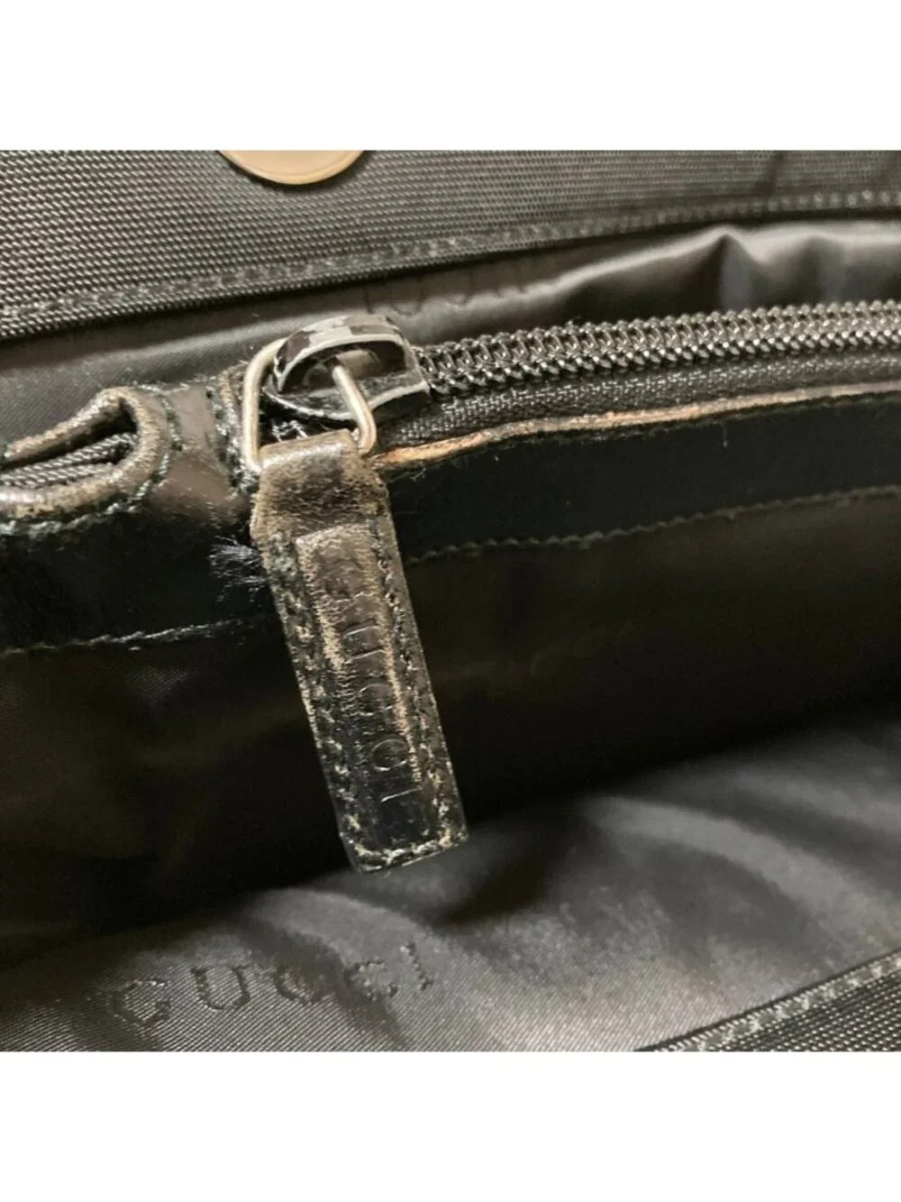 Gucci Bamboo Handle Nylon Bag 002 Black - Picture 13 of 14